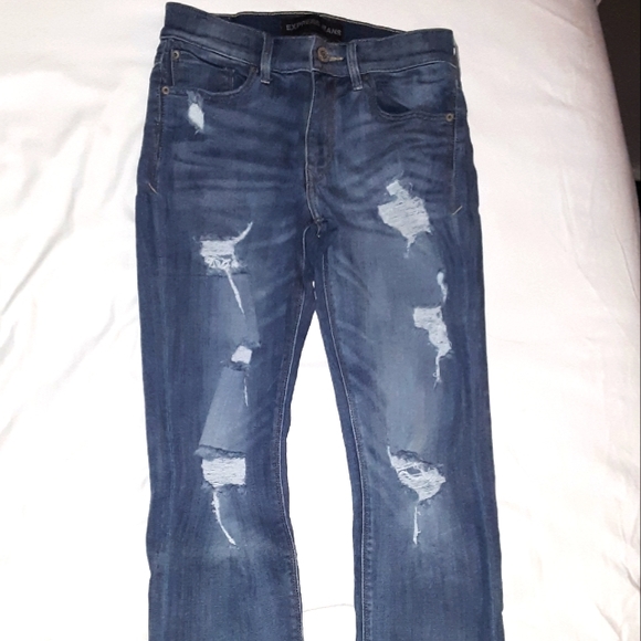 Express Skinny Mid Rise Jeans 4 Short